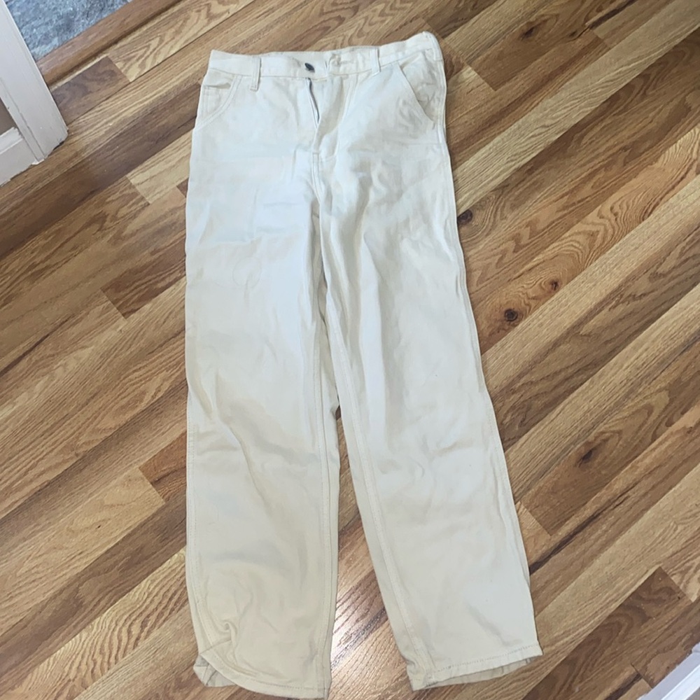 brandy melville cream cargo jeans